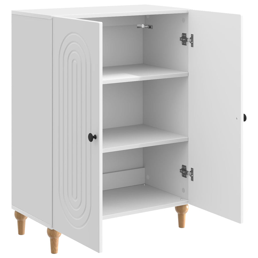 Dressoir Hoogglans Wit 66 x 34,5 x 90 cm Bewerkt hout