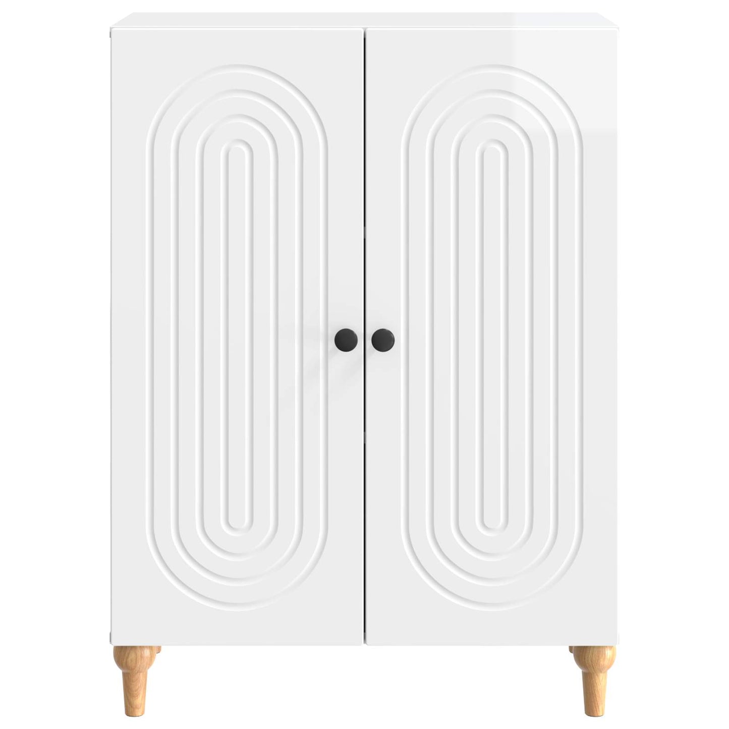 Dressoir Hoogglans Wit 66 x 34,5 x 90 cm Bewerkt hout