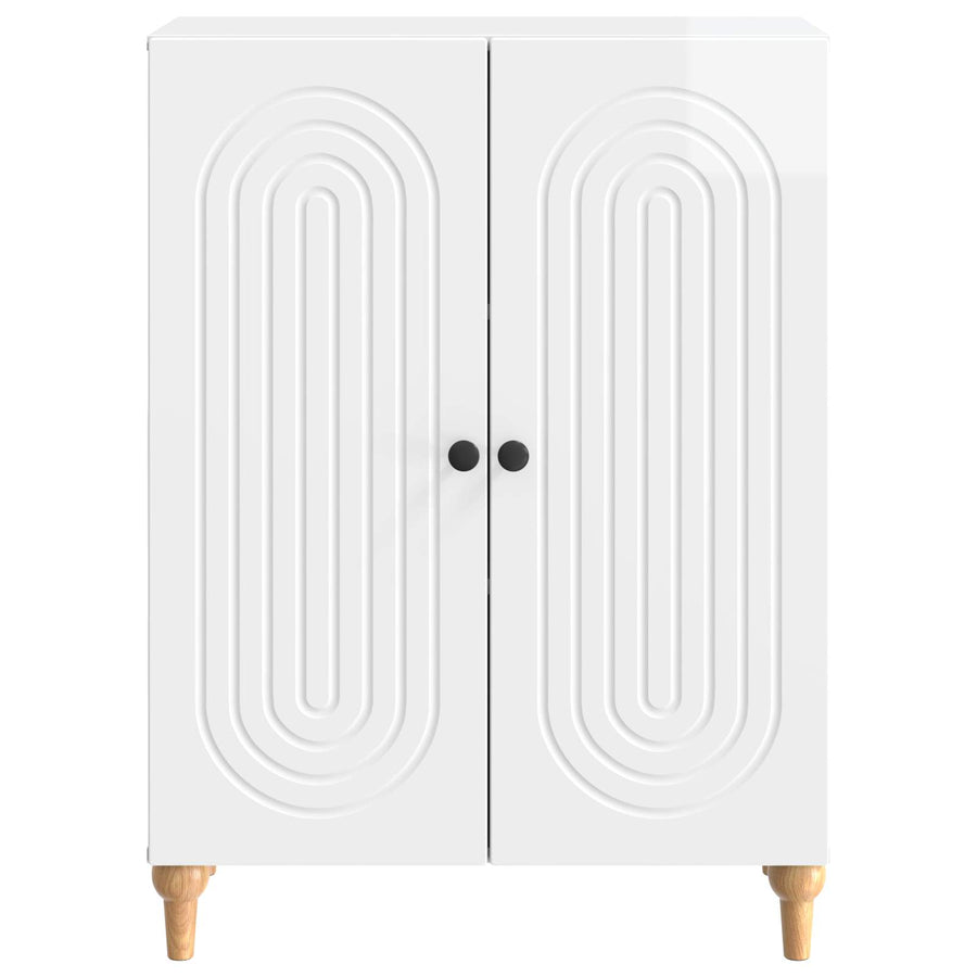 Dressoir Hoogglans Wit 66 x 34,5 x 90 cm Bewerkt hout