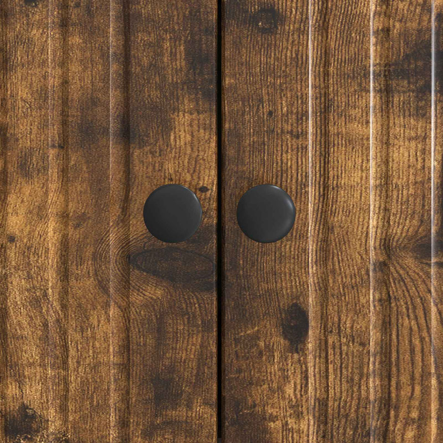 Dressoir Gerookt eiken 66 x 34,5 x 90 cm Bewerkt hout