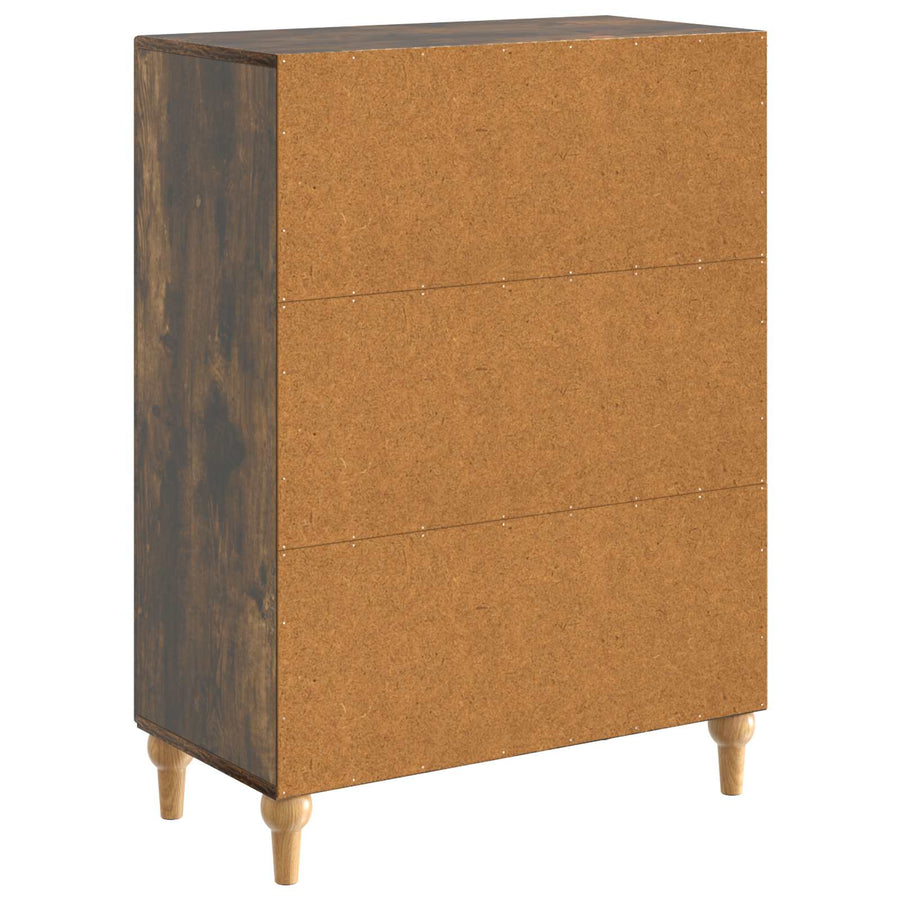 Dressoir Gerookt eiken 66 x 34,5 x 90 cm Bewerkt hout