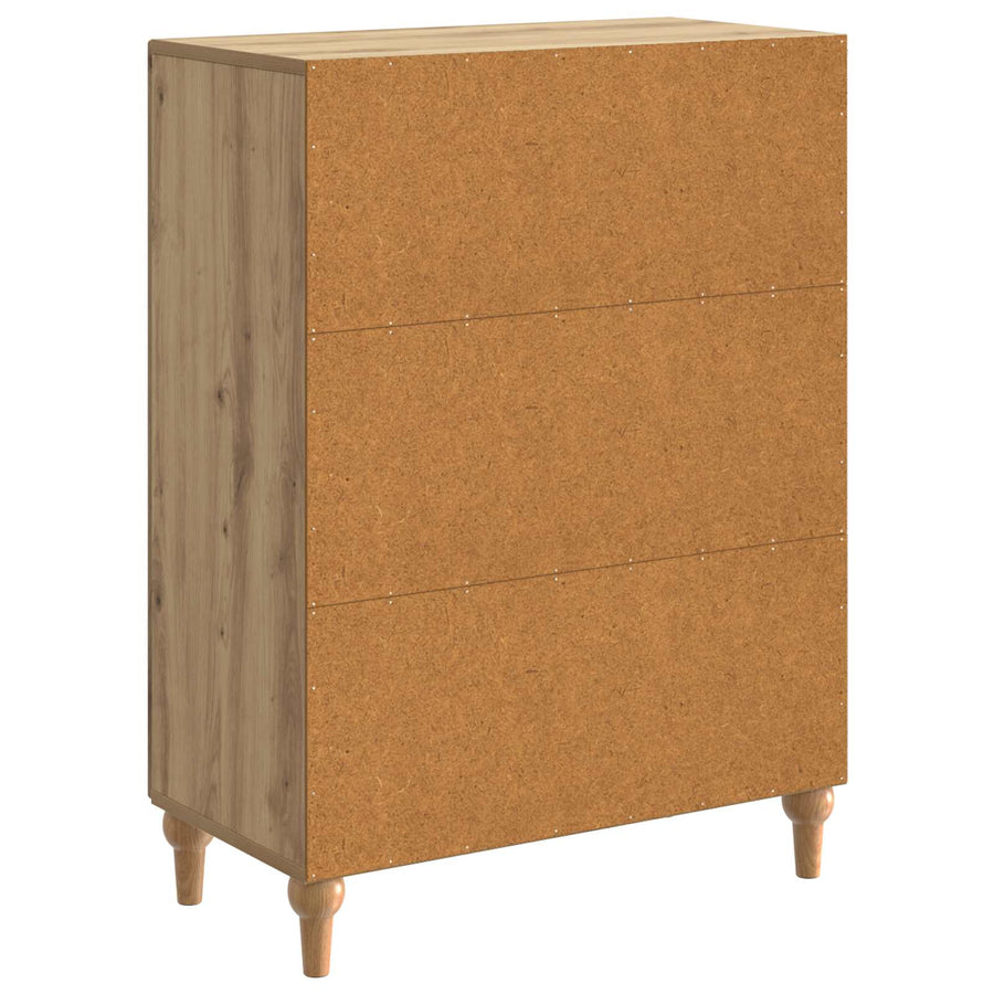 Dressoir Artisanaal eiken 66 x 34,5 x 90 cm Bewerkt hout
