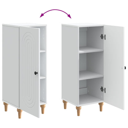 Dressoir Wit 33 x 34,5 x 90 cm Bewerkt hout