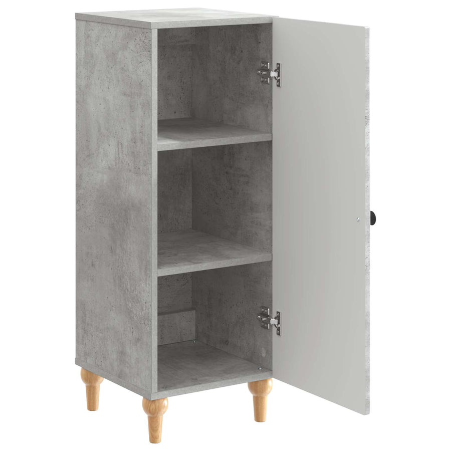 Dressoir Betongrijs 33 x 34,5 x 90 cm Bewerkt hout
