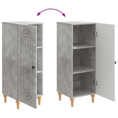 Dressoir Betongrijs 33 x 34,5 x 90 cm Bewerkt hout