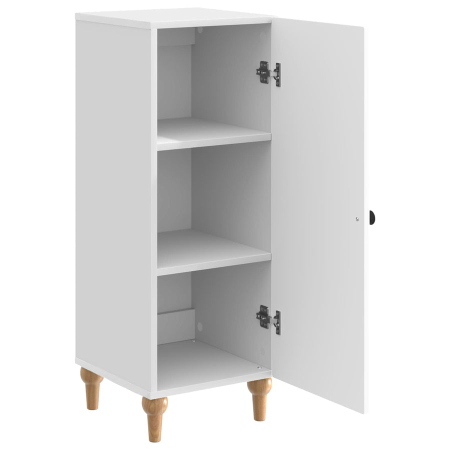 Dressoir Hoogglans Wit 33 x 34,5 x 90 cm Bewerkt hout