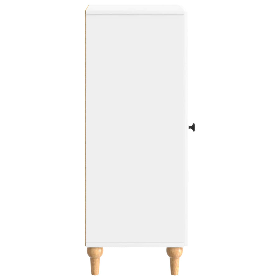 Dressoir Hoogglans Wit 33 x 34,5 x 90 cm Bewerkt hout
