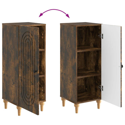 Dressoir Gerookt eiken 33 x 34,5 x 90 cm Bewerkt hout