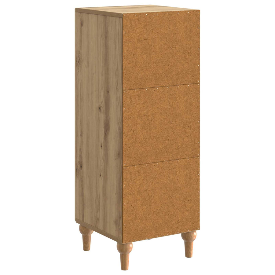 Dressoir Artisanaal eiken 33 x 34,5 x 90 cm Bewerkt hout
