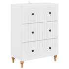 Ladekast 66x34,5x90 cm wit bewerkt hout