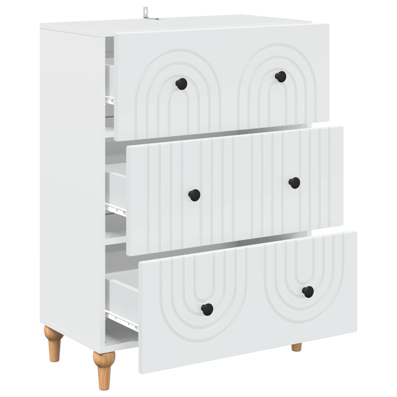 Ladenkast Wit 66 x 34,5 x 90 cm Bewerkt hout