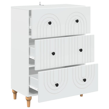 Ladenkast Wit 66 x 34,5 x 90 cm Bewerkt hout