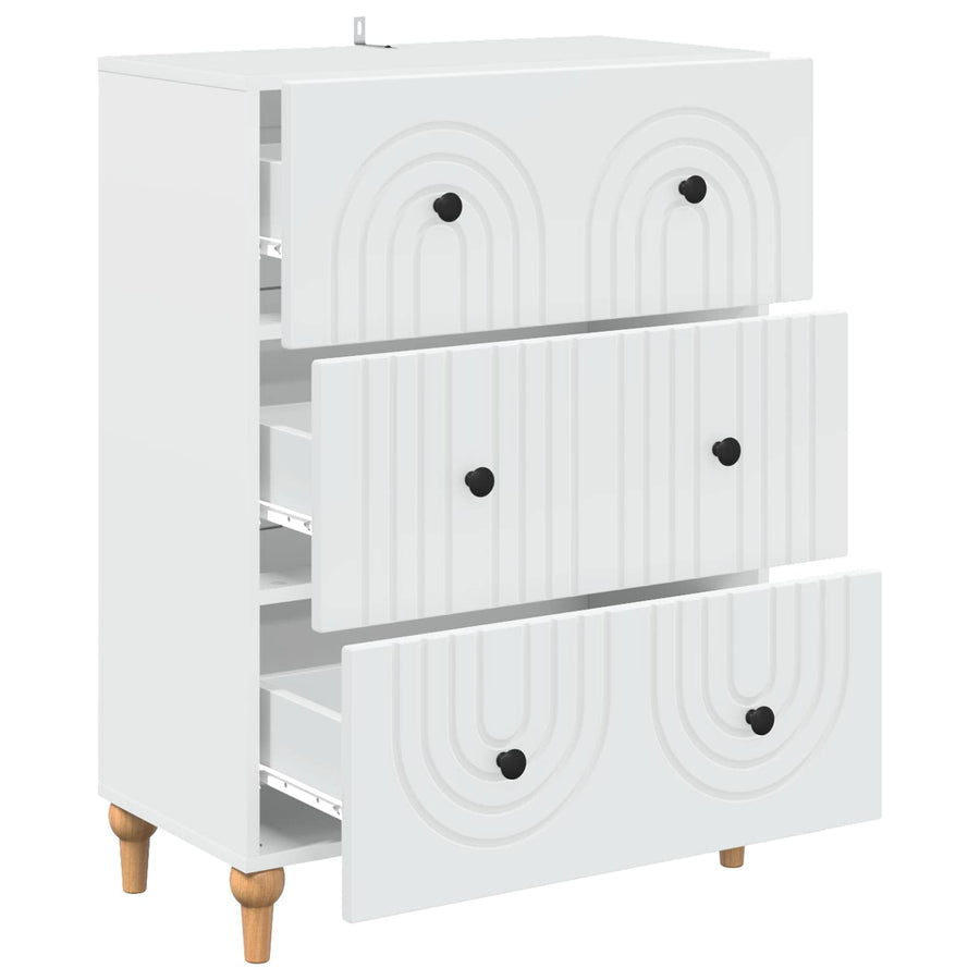 Ladenkast Wit 66 x 34,5 x 90 cm Bewerkt hout