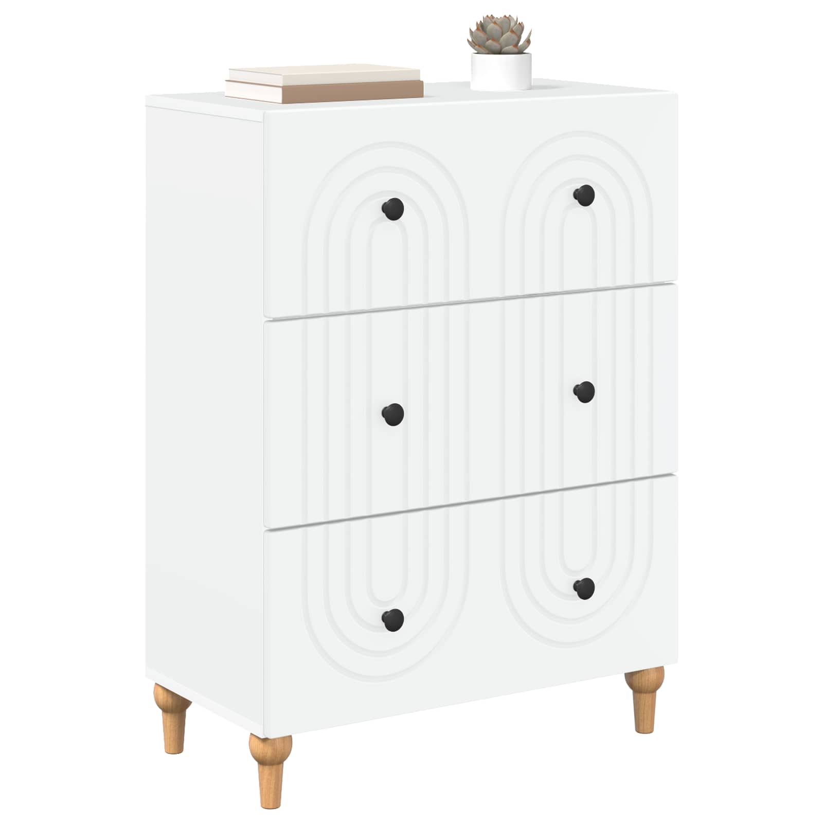 Ladenkast Wit 66 x 34,5 x 90 cm Bewerkt hout