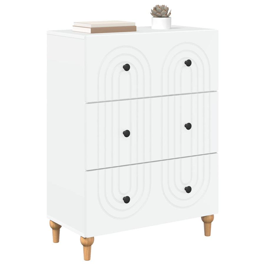 Ladenkast Wit 66 x 34,5 x 90 cm Bewerkt hout