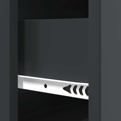 Ladenkast Zwart 66 x 34,5 x 90 cm Bewerkt hout