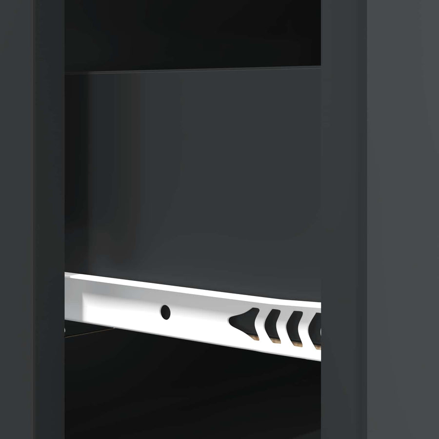 Ladenkast Zwart 66 x 34,5 x 90 cm Bewerkt hout