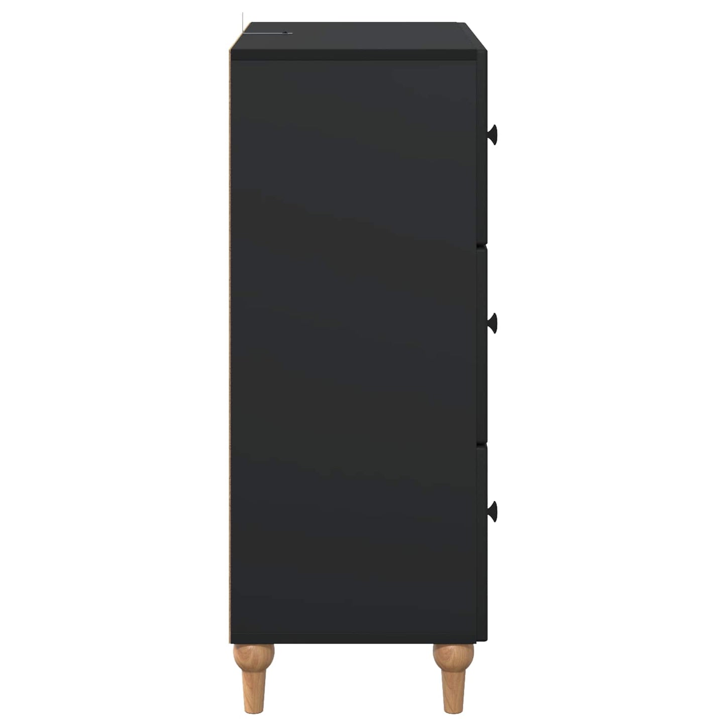 Ladenkast Zwart 66 x 34,5 x 90 cm Bewerkt hout