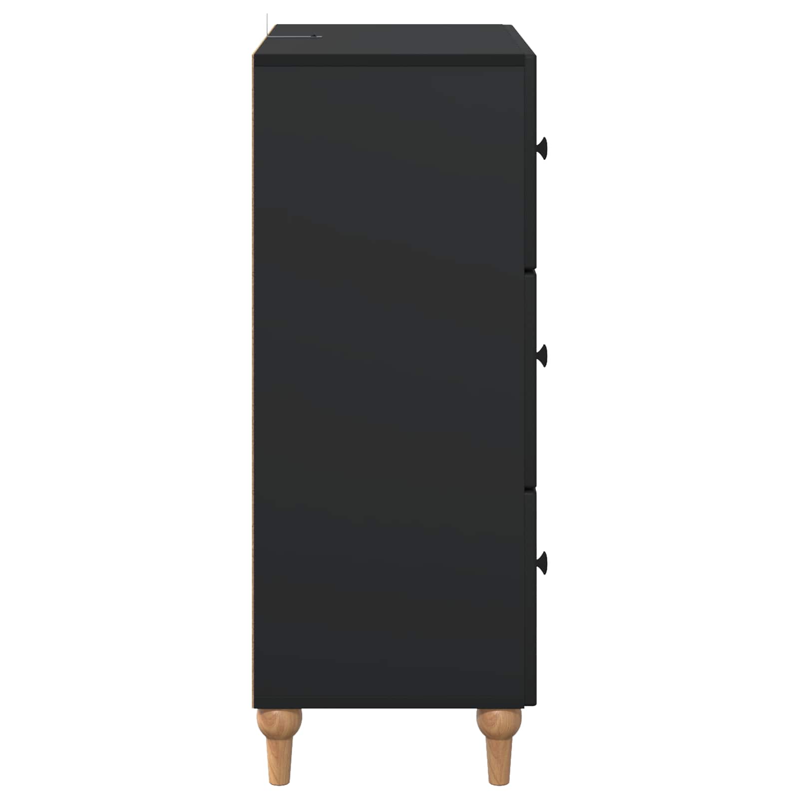 Ladenkast Zwart 66 x 34,5 x 90 cm Bewerkt hout