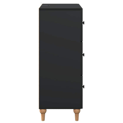 Ladenkast Zwart 66 x 34,5 x 90 cm Bewerkt hout