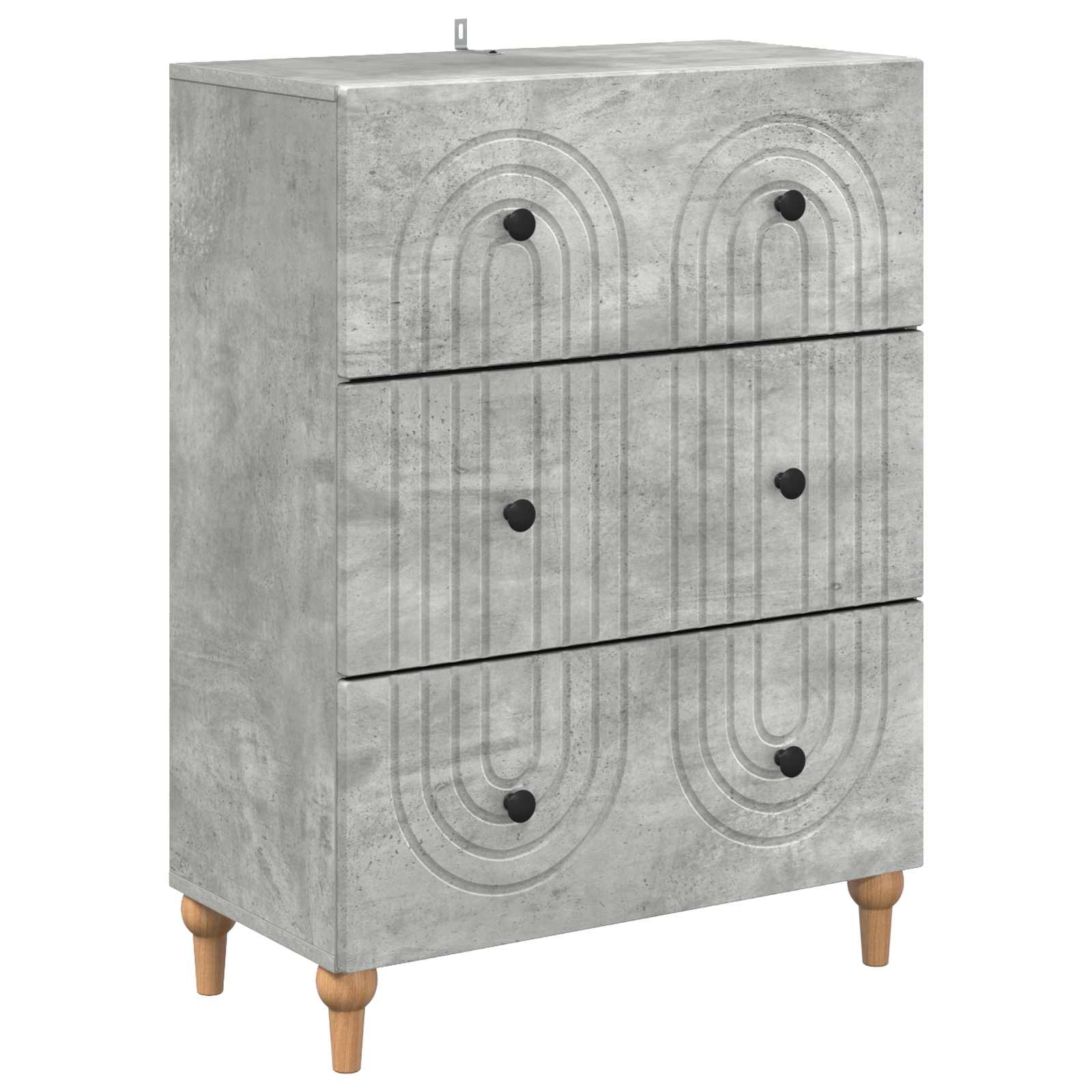 Ladenkast Betongrijs 66 x 34,5 x 90 cm Bewerkt hout