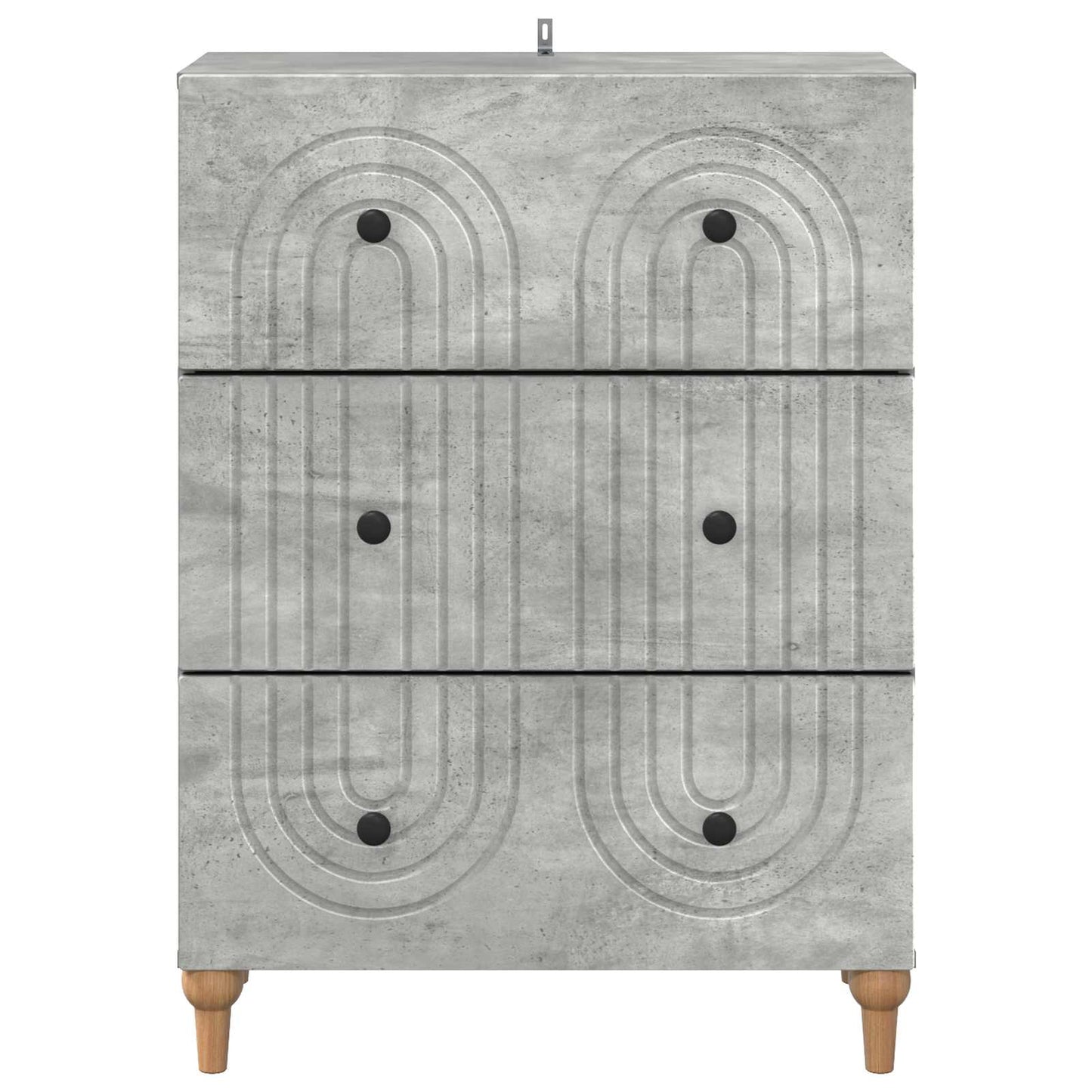 Ladenkast Betongrijs 66 x 34,5 x 90 cm Bewerkt hout