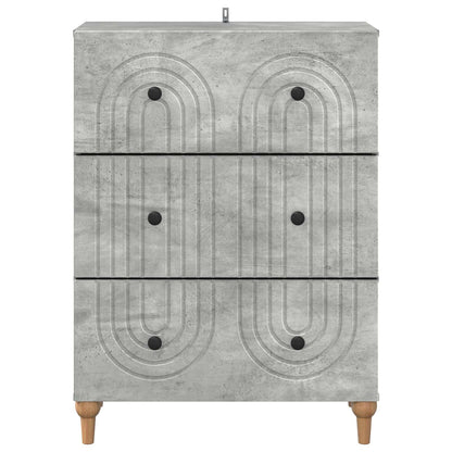 Ladenkast Betongrijs 66 x 34,5 x 90 cm Bewerkt hout