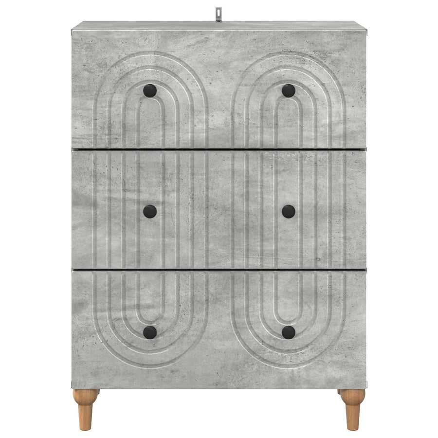 Ladenkast Betongrijs 66 x 34,5 x 90 cm Bewerkt hout