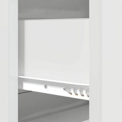 Ladenkast Hoogglans Wit 66 x 34,5 x 90 cm Bewerkt hout