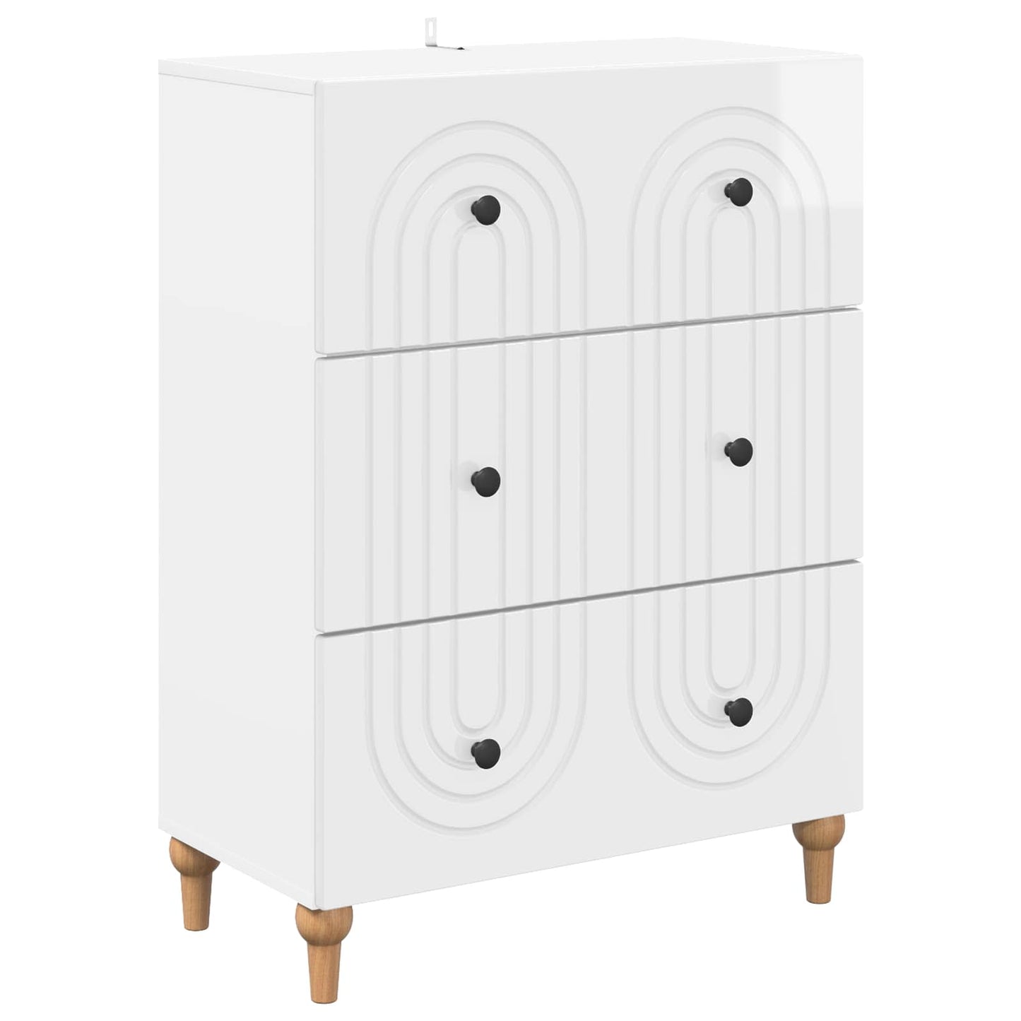 Ladenkast Hoogglans Wit 66 x 34,5 x 90 cm Bewerkt hout