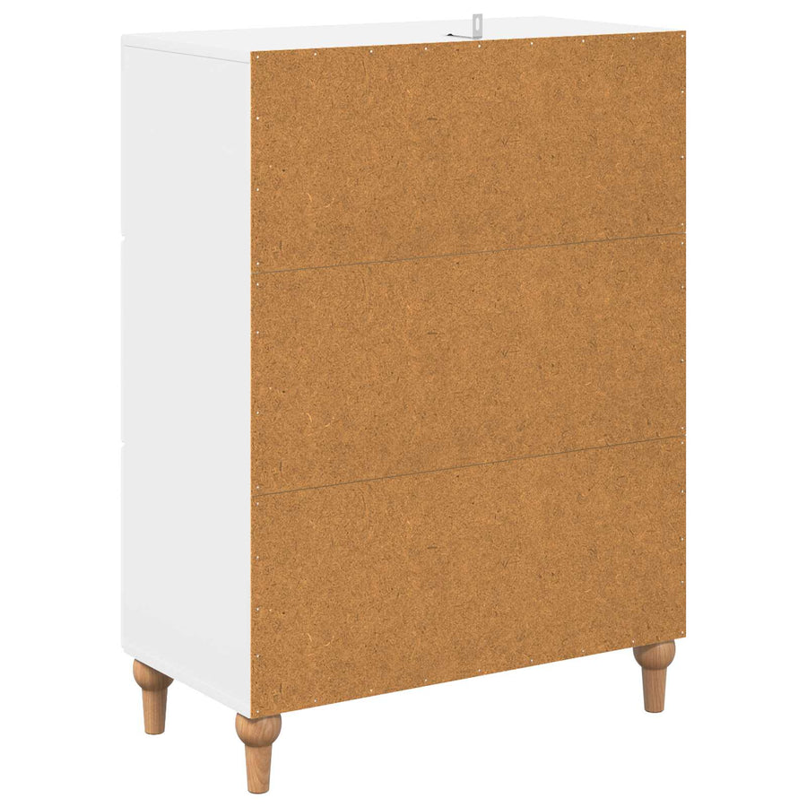 Ladenkast Hoogglans Wit 66 x 34,5 x 90 cm Bewerkt hout