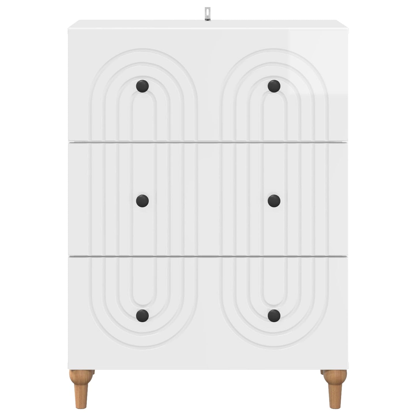 Ladenkast Hoogglans Wit 66 x 34,5 x 90 cm Bewerkt hout