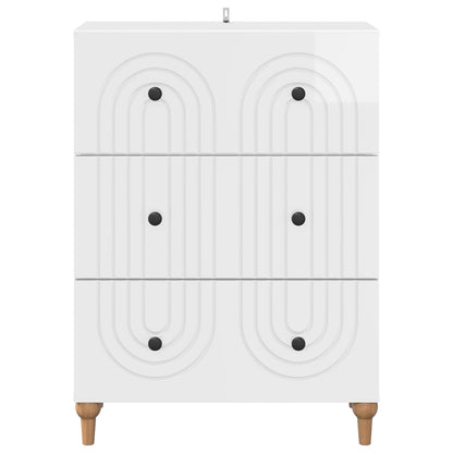 Ladenkast Hoogglans Wit 66 x 34,5 x 90 cm Bewerkt hout
