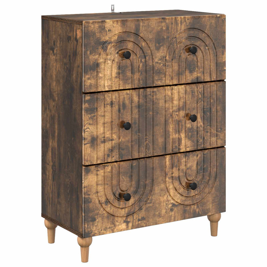 Ladenkast Gerookt eiken 66 x 34,5 x 90 cm Bewerkt hout