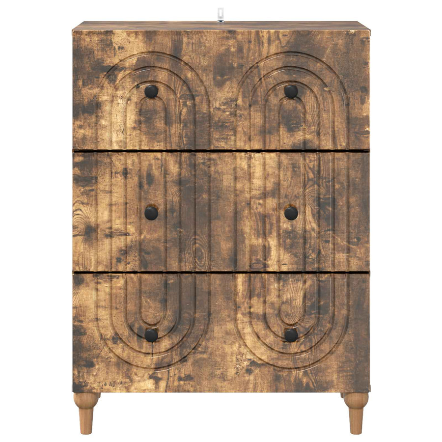 Ladenkast Gerookt eiken 66 x 34,5 x 90 cm Bewerkt hout