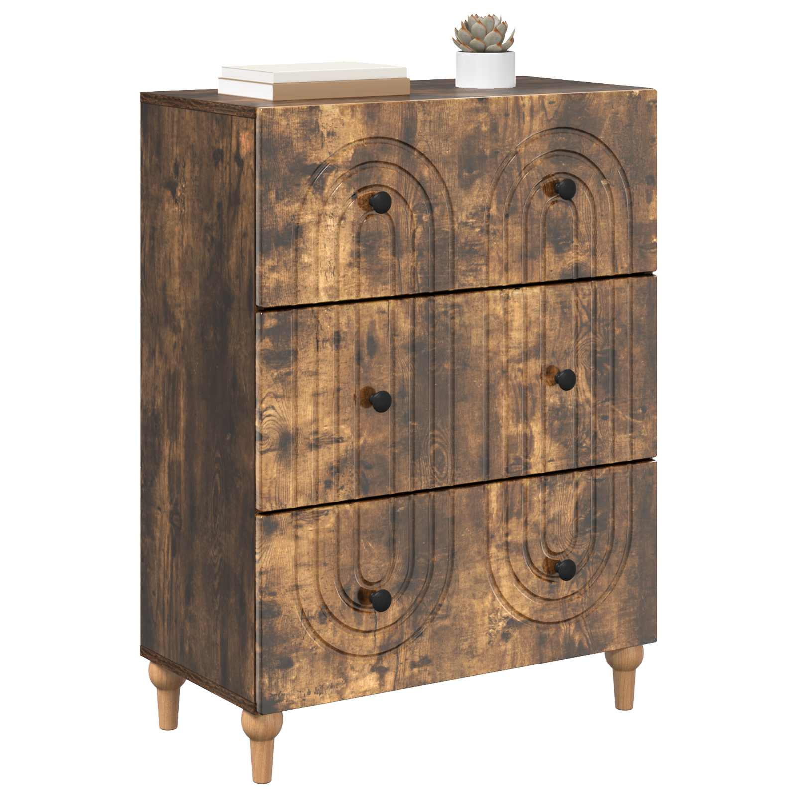 Ladenkast Gerookt eiken 66 x 34,5 x 90 cm Bewerkt hout