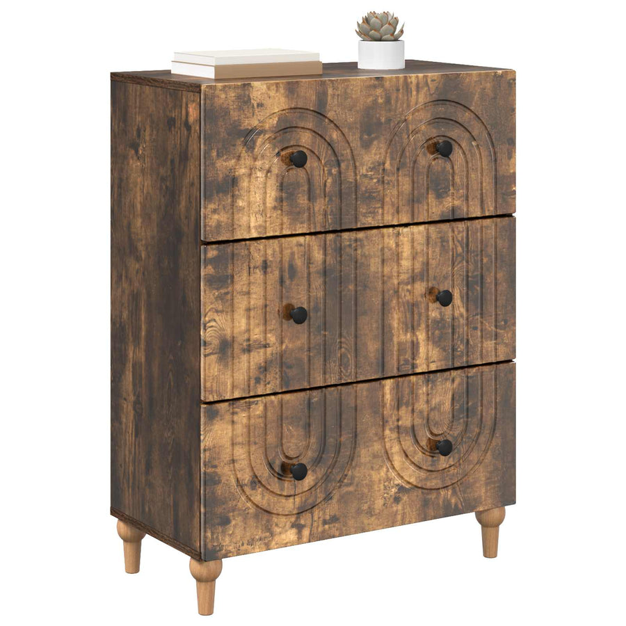 Ladenkast Gerookt eiken 66 x 34,5 x 90 cm Bewerkt hout
