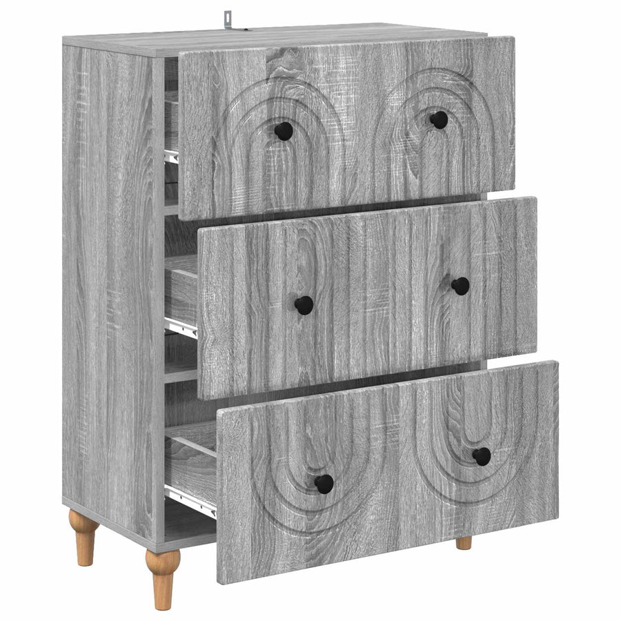 Ladenkast Grijs sonoma 66 x 34,5 x 90 cm Bewerkt hout
