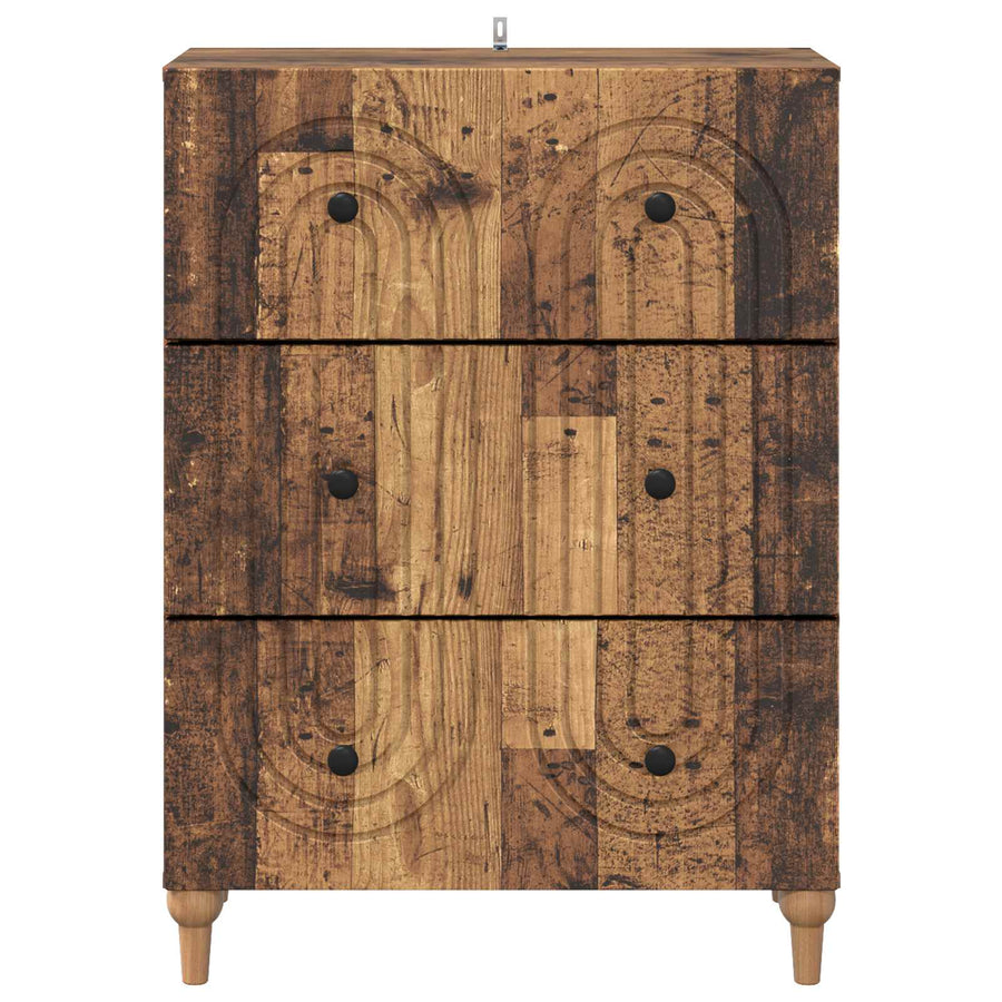 Ladenkast Oud hout 66 x 34,5 x 90 cm Bewerkt hout