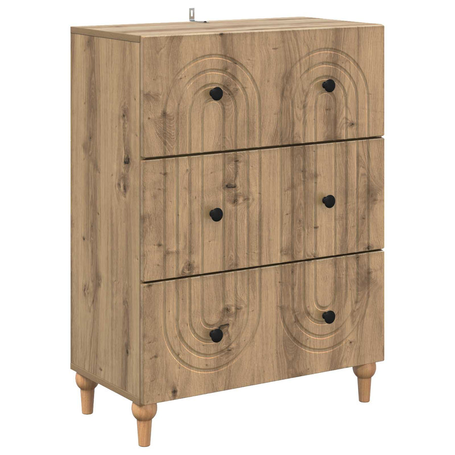 Ladenkast Artisanaal eiken 66 x 34,5 x 90 cm Bewerkt hout
