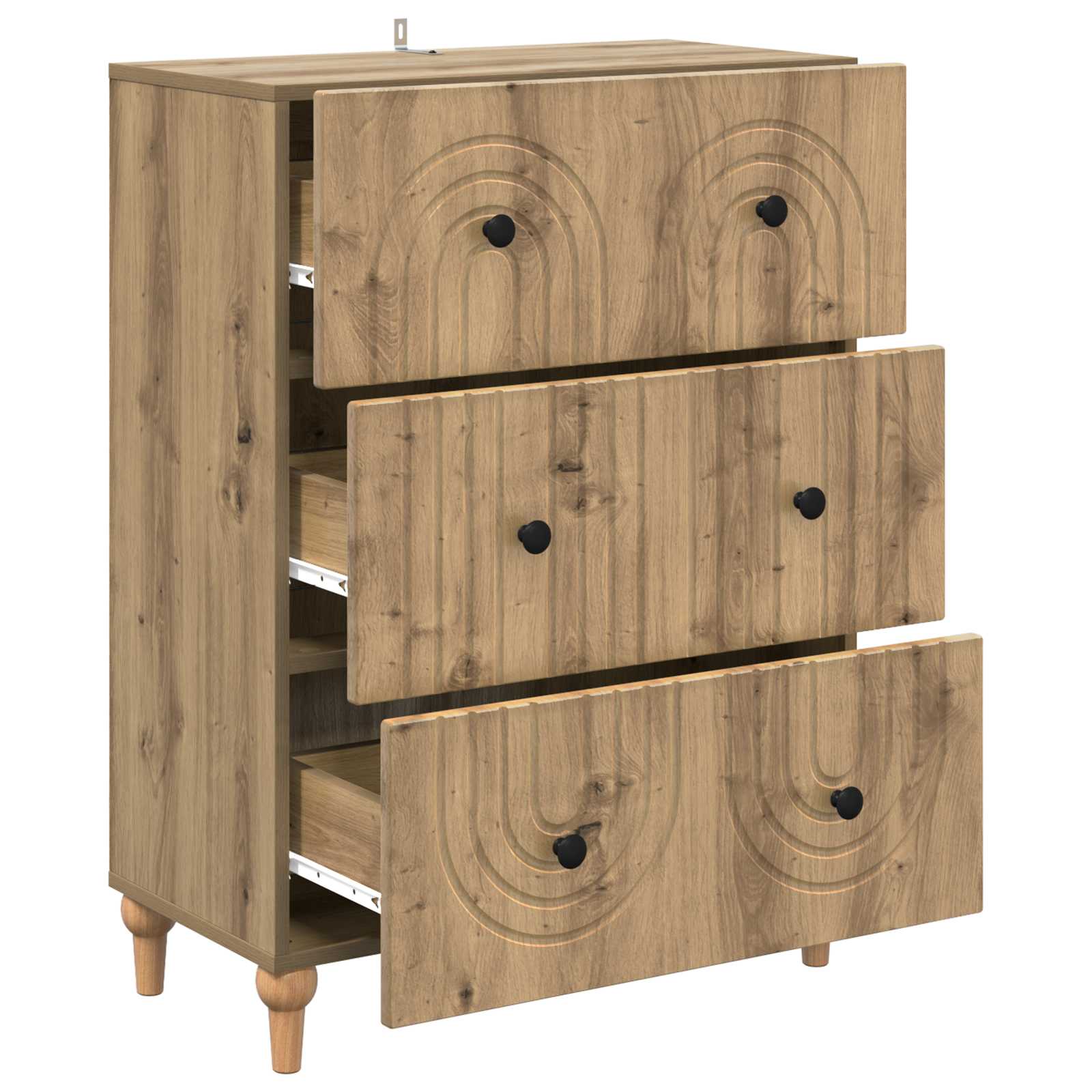 Ladenkast Artisanaal eiken 66 x 34,5 x 90 cm Bewerkt hout