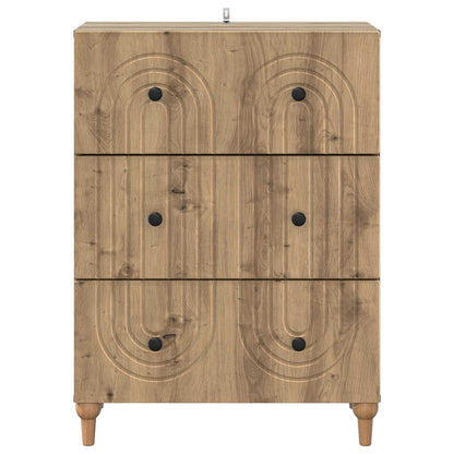 Ladenkast Artisanaal eiken 66 x 34,5 x 90 cm Bewerkt hout