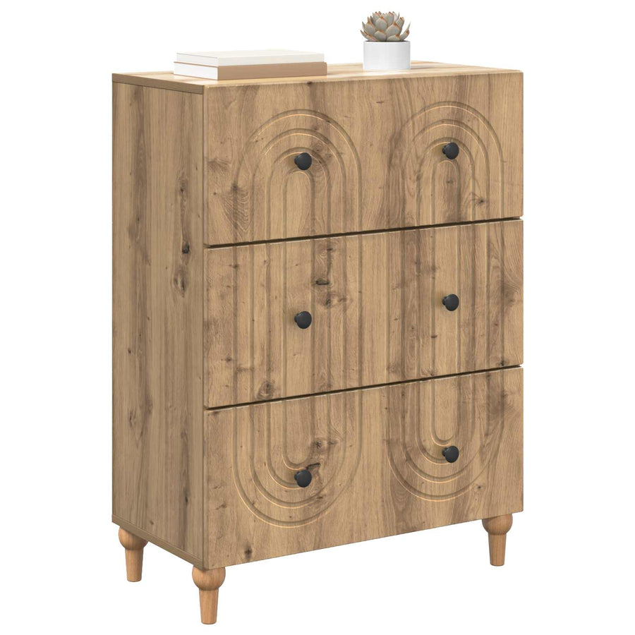 Ladenkast Artisanaal eiken 66 x 34,5 x 90 cm Bewerkt hout