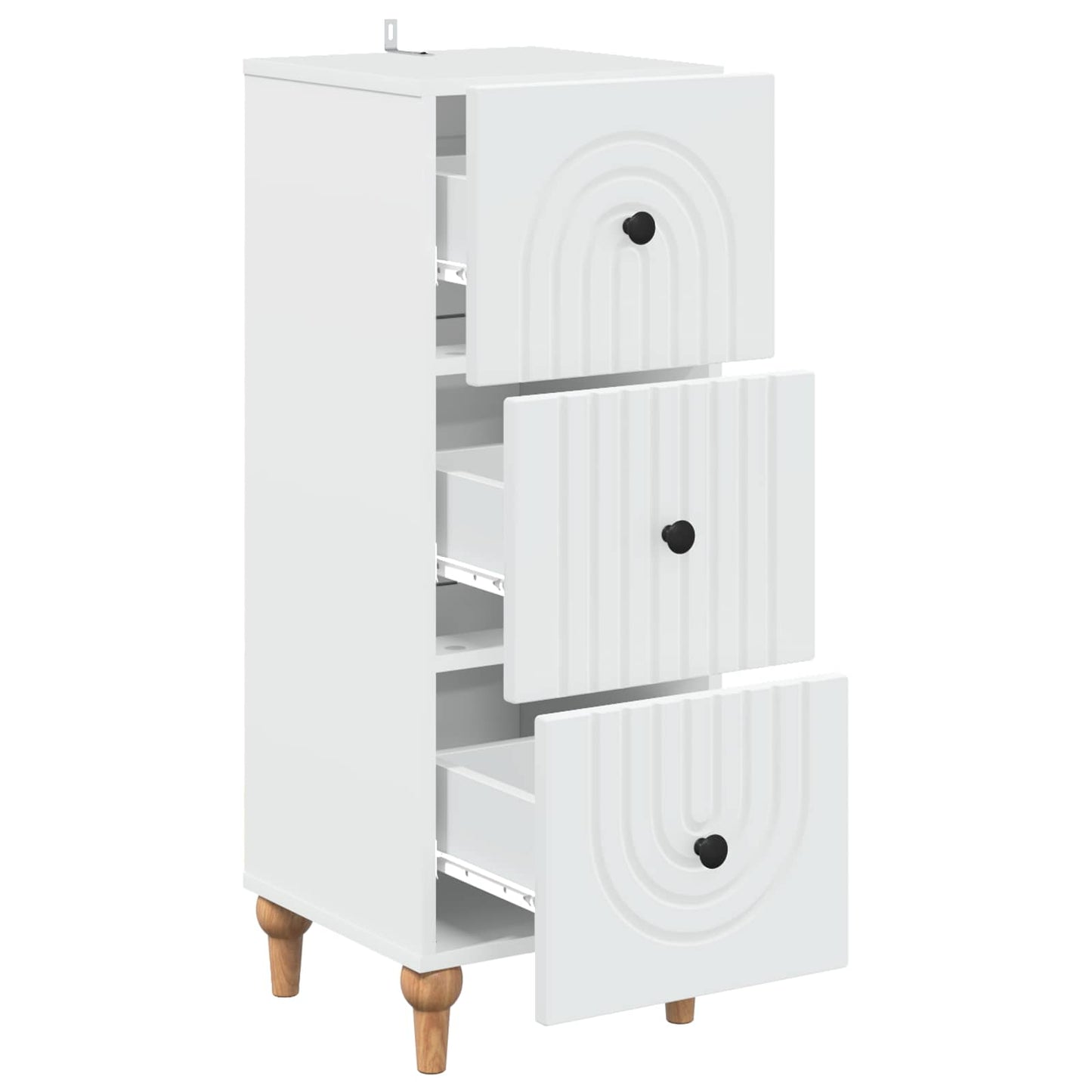 Ladenkast Wit 33 x 34,5 x 90 cm Bewerkt hout