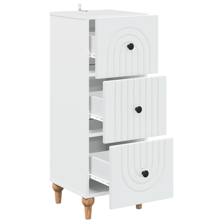 Ladenkast Wit 33 x 34,5 x 90 cm Bewerkt hout