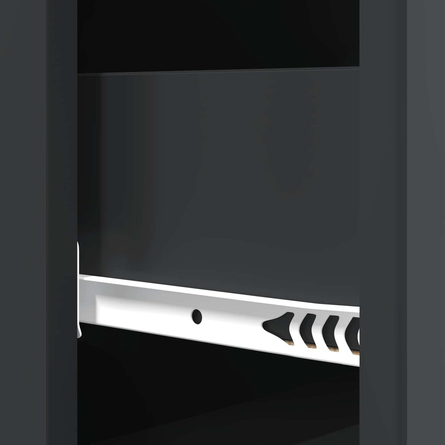 Ladenkast Zwart 33 x 34,5 x 90 cm Bewerkt hout