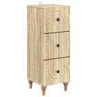 Ladekast 33x34,5x90 cm Sonoma eiken bewerkt hout