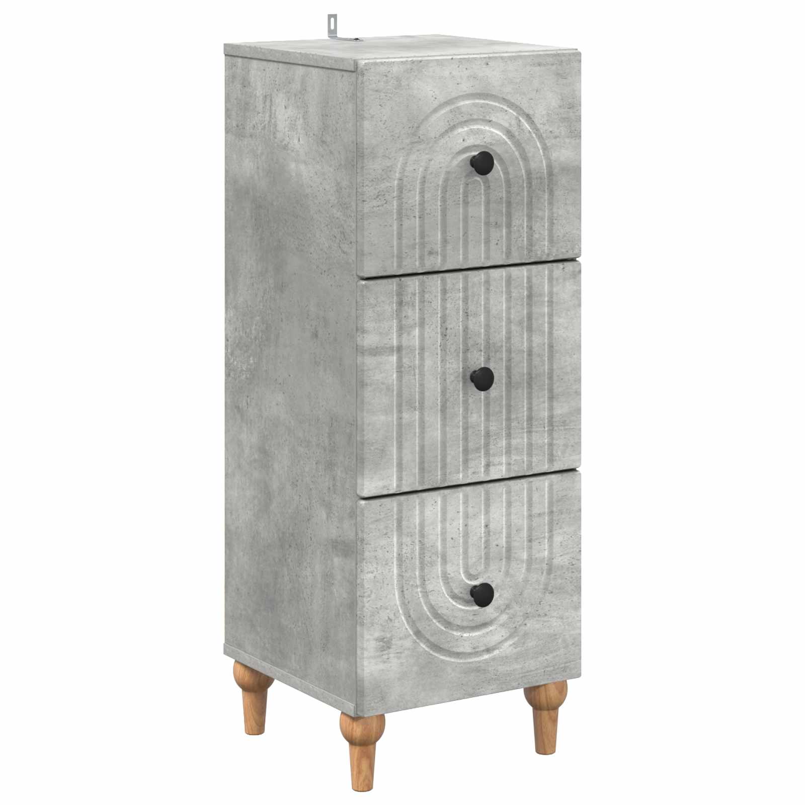 Ladenkast Betongrijs 33 x 34,5 x 90 cm Bewerkt hout