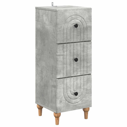 Ladenkast Betongrijs 33 x 34,5 x 90 cm Bewerkt hout