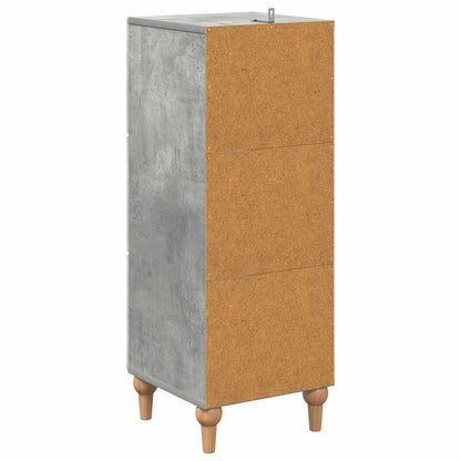 Ladenkast Betongrijs 33 x 34,5 x 90 cm Bewerkt hout